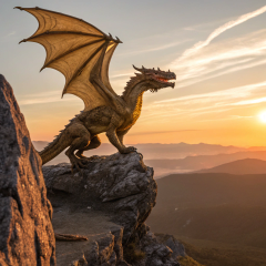 Gold Metallic Dragon