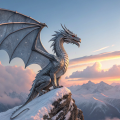Silver Metallic Dragon